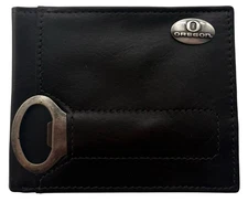 Oregon Ducks Genuine Leather Bifold Wallet with Concho by Enmon-New