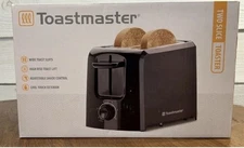 Toastmaster Two Slice Toaster Wide Slots TM-103TS Black Cool Touch No UPC