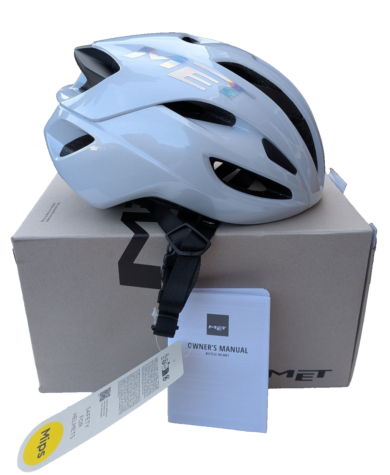 MET RIVALE MIPS Road Bike Cycle Helmet - Medium 56-58cm - 5 Star Rating - White