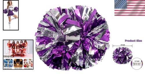 Aufregende 14 Zoll Cheer Pom Poms mit hochwertigen Schlagstockgriffen - 2, 6 oder 12 Stück - Bild 2 von 7