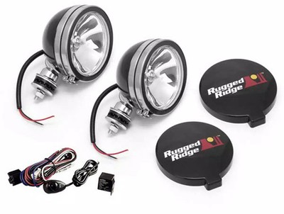 Rugged Ridge Light Kit 6'' Black Steel Housing 2-Pc Fits 1999-2024 Universal