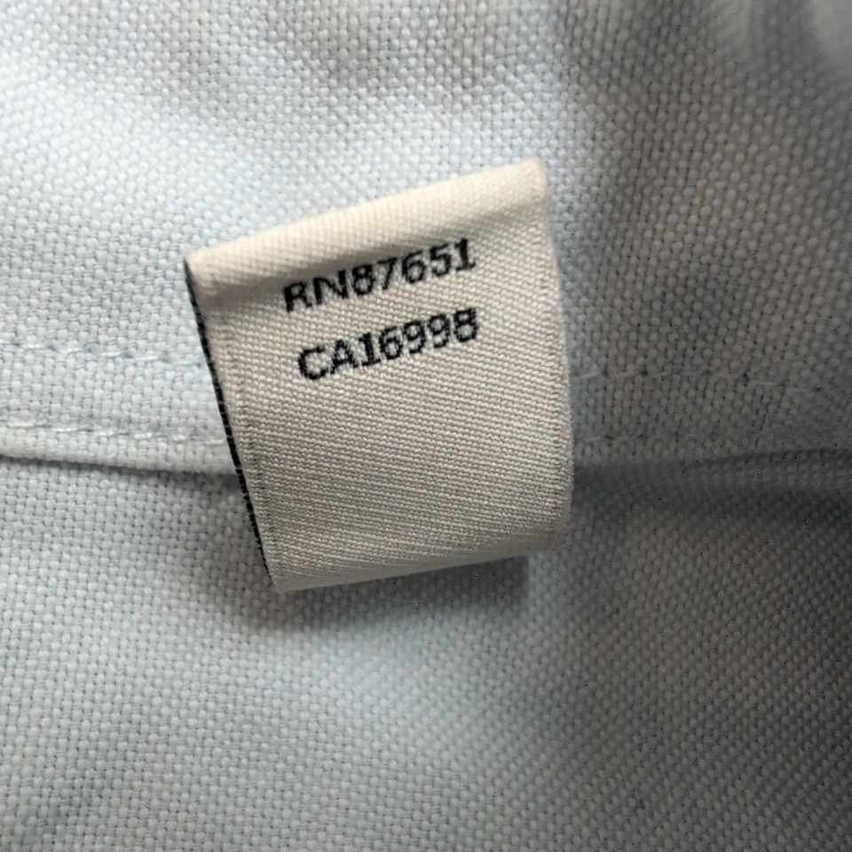 Chemise Lacoste 42 L Bleu Clair Regular Fit Logo Vert Coton manches longues - Photo 4/4