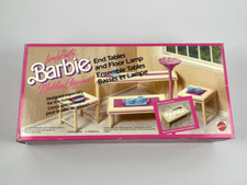 Barbie Wohnzimmertische mit Stehlampe #4773 1987 Mattel Wohnwelt Living Pretty