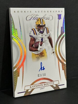 2023 Panini Flawless Collegiate RC Kayshon Boutte On-Card Auto