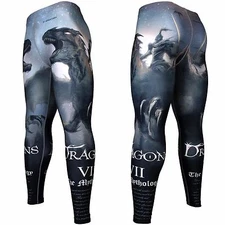 FY-114 DRAGON KNIGHT Compression Skin Tights Base layer Spats Rash guard MMA BJJ