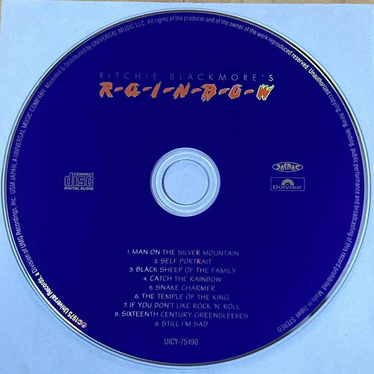 Rainbow ‎– Ritchie Blackmore's Rainbow [1CD, Japan 2013 Ltd