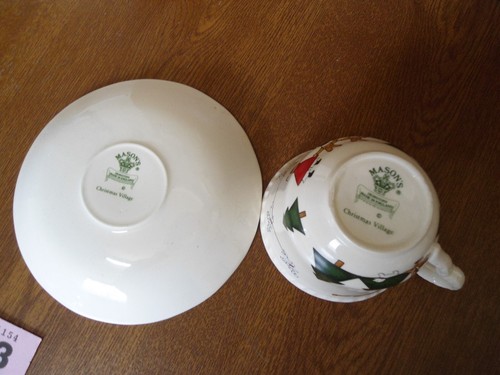 6 x Tea Cups & Saucers - Masons Christmas Village - Picture 13 of 15