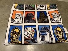 Star Wars Twin Size Flat and Fitted Sheet Set White Block Pattern Jay Franco
