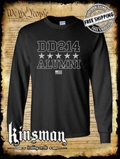 DD214 Alumni Star US Military Long Sleeve T-Shirt Army Marines Air Force Veteran