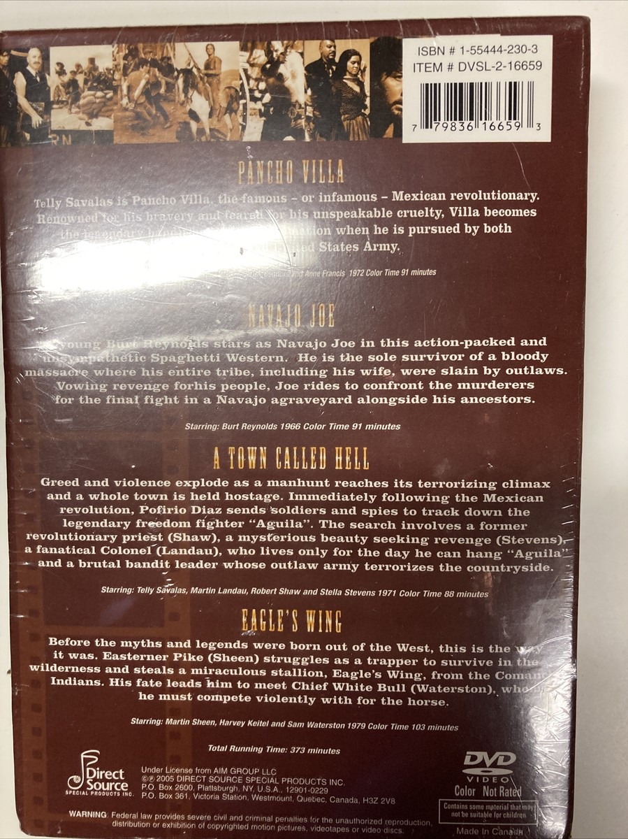 Wild West Box: 4 Movies DVD 2-Disc Set Telly Savalas Burt Reynolds
