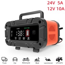 10a Smart Battery Charger For 12v24v Lifepo4 Lead Acid - Lcd Display