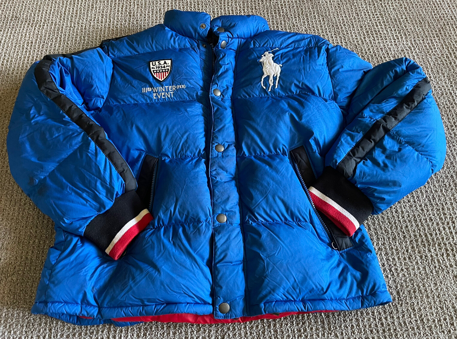 PONY POLO RALPH LAUREN USA 1934 Giacca Gilet Buffer Evento Inverno Taglia L