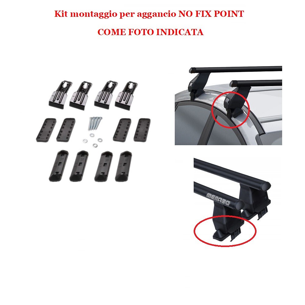 PER PEUGEOT Expert  porte dal 07 in poi 16 tetto liscio FIX508FP BARRE PORTATUT - 3