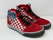 VANS Sk8-Hi Dinosaur Bonz Red/White Checkered Youth Boys 500714 - Size 4
