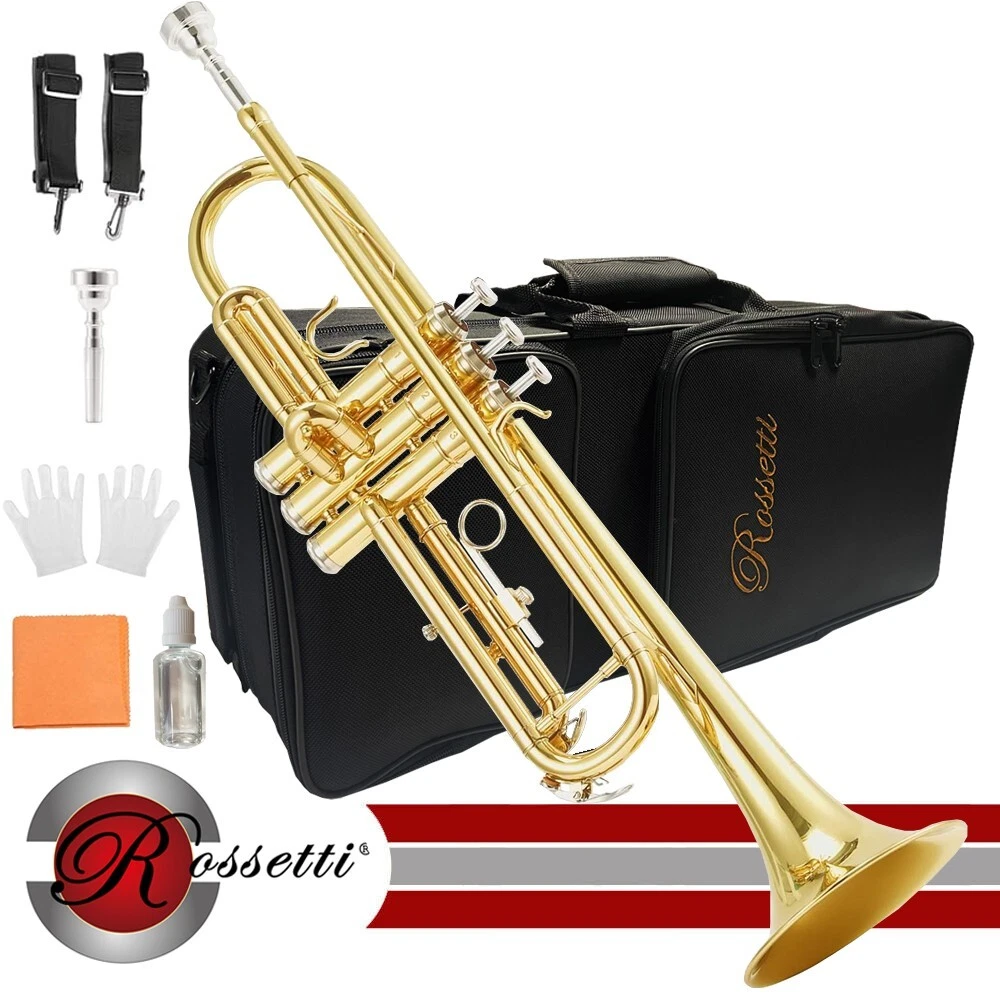 Rossetti 1142L TR Key Of Bb Student Lacquer Trumpet With Case Mouthpiece