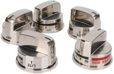(4)EBZ37189611 +(1) EBZ37189609 Gas Stove Burner REPLACEMENT Knobs for LG 5pcs