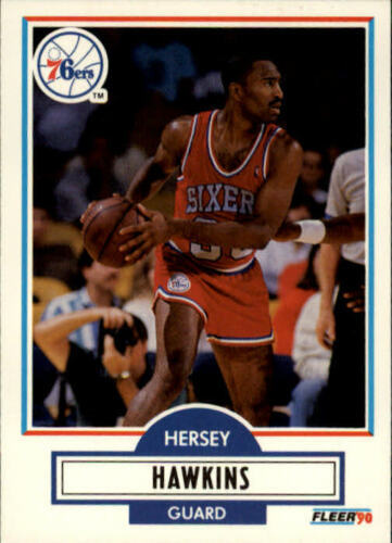 1990 NBA Hoops Basketball Card #229 Hersey Hawkins, 76ers 1990 NBA Hoops Basketball Card #229 Hersey Hawkins, 76ers
