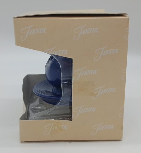 Fiesta MINIATURE Small Replica Cobalt Gravy/Sauce Boat w/Underplate in Box - Picture 12 of 20