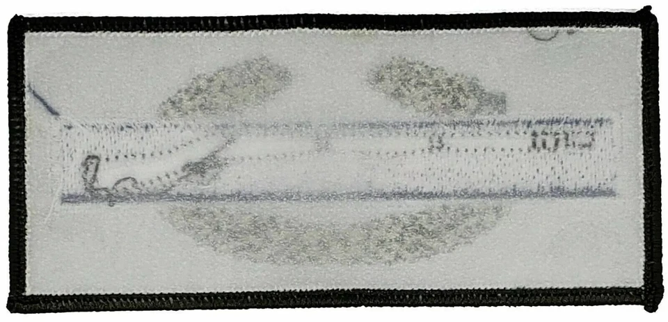 COMBAT INFANTRY BADGE CIB US ARMY Military Veteran Biker Patch Iron On 4.25" x2" - Image 2 of 3