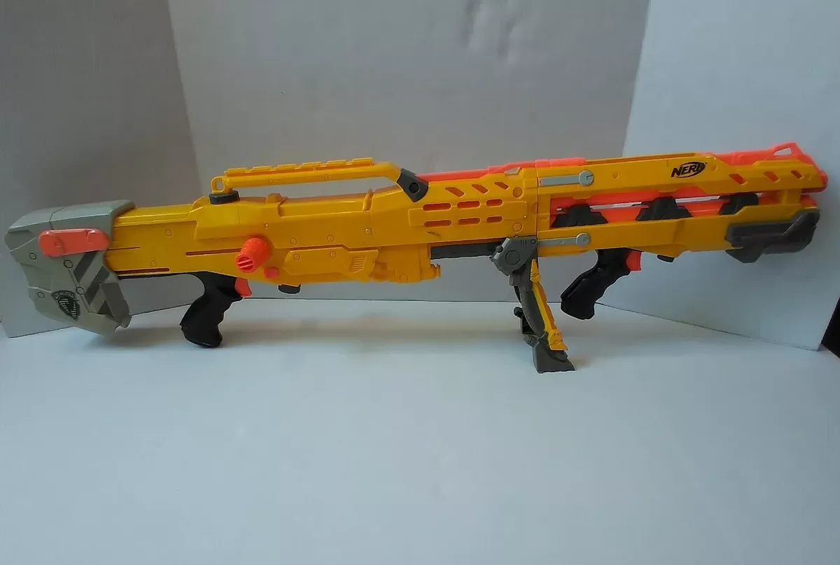 Nerf End-Strike Yellow Longshot CS-6 Sniper Rifle Dart Gun - With 2 Clips