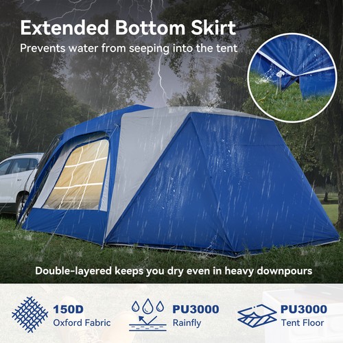 SLSY Pop Up Tent SUV Tent for Camping, 6-8 Person Car Camping Tent Tailgate Tent - Picture 10 of 16