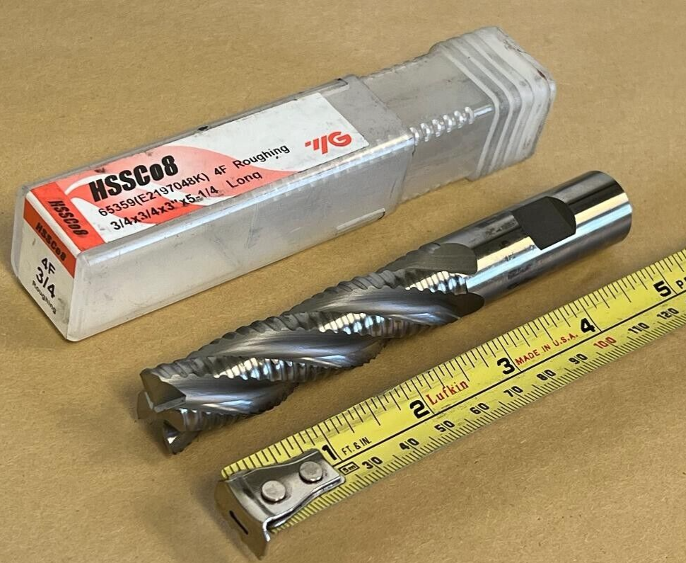 3/4 YG1 65359 END MILL HSSCO8 E2197048K 3/4 X3/4 X3 X 5-1/4 4FL