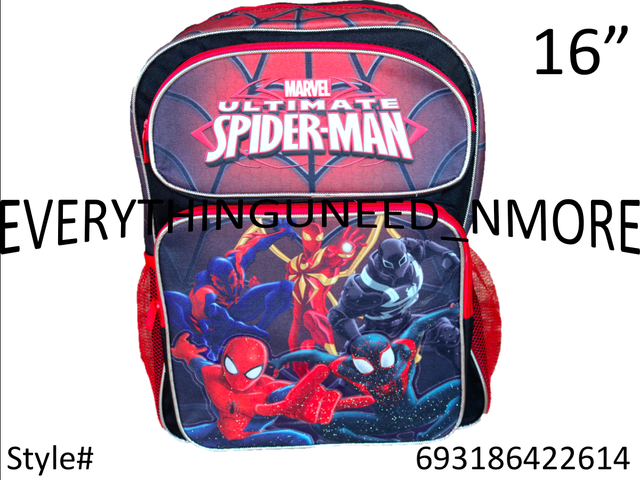 Spider Man Backpack Large 16in Kids Marvel Boys School Bag For Sale Online Ebay
