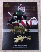 2021-22 UD Black Lustrous #LRSIP Ivan Prosvetov Rookie Signatures Gold /25
