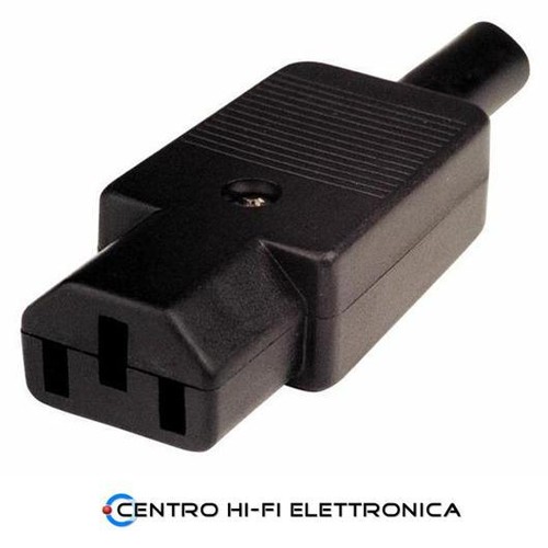 Presa Tripolare VDE Volante 90° 10A Con Guidacavo Presa Tripolare C13 Ad Angolo - Foto 3