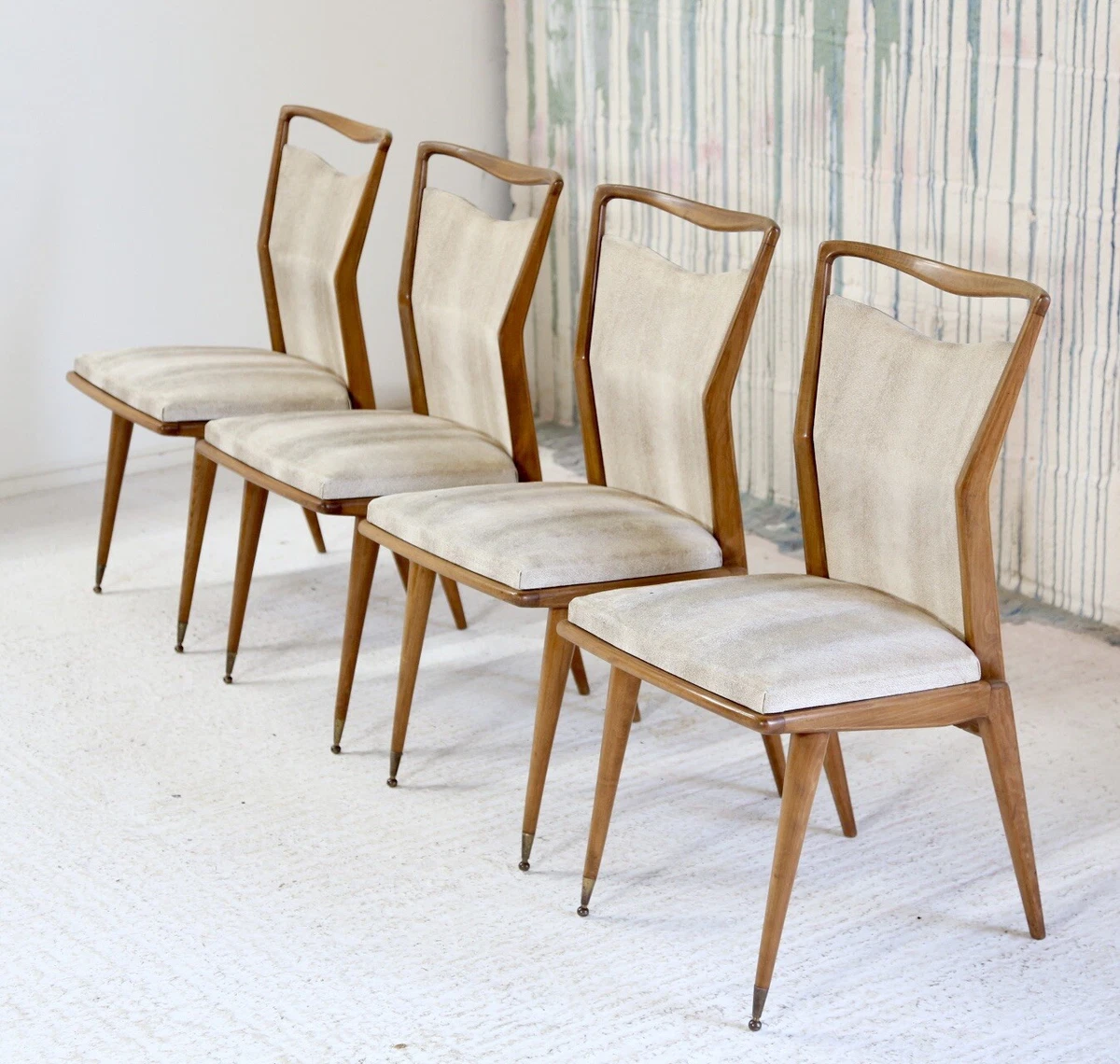 Mid century modern teak dining chairs outlet