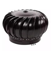 Galvanized Master flow Wind Turbine Head in Black, 12 in.