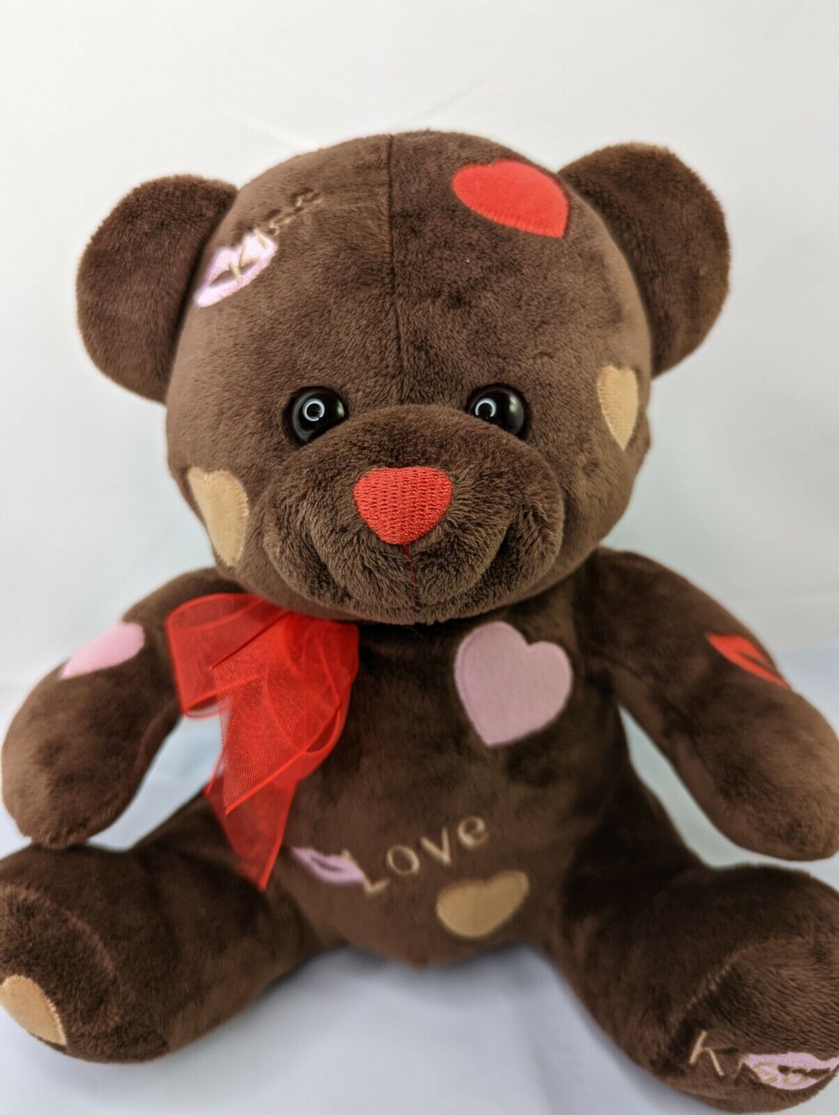 Dream Brown Bear Plush Valentines Hearts Love Kiss 10