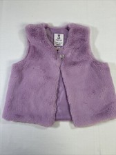 Gymboree Girls Purple Faux Fur Vest Ballerina Size S 5 6 EUC