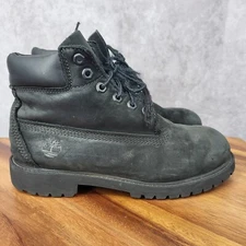 Timberland Boots Youth 3 M Primaloft 200 Gram Black Nubuck Leather Waterproof