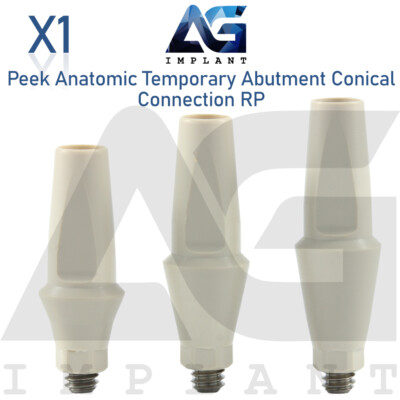 Peek Temporary Anatomic Straight Prosthetic System RP Conical Connection 2.65
