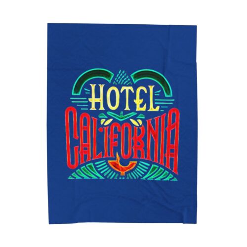 Couverture souvenir HOTEL CALIFORNIA - The Eagles - couverture peluche velours - Photo 1 sur 10