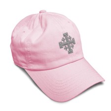Soft Women Baseball Cap Jerusalem Cross Crusader B Embroidery Dad Hats for Men