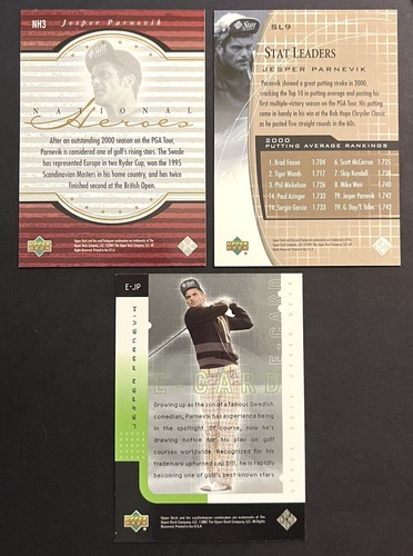 (3) 2001 UPPER DECK JESPER PARNEVIK STAT LEADER NATIONAL HEROES SCRATCH OFF E-JP - Picture 2 of 2