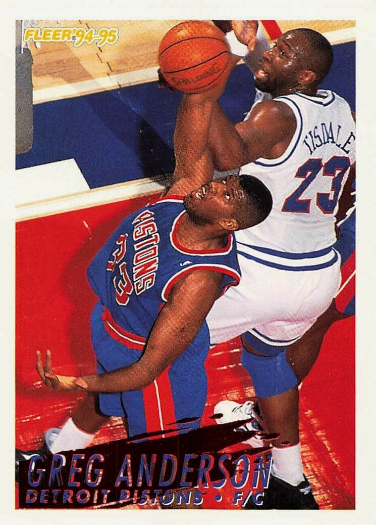 1994-95 Fleer Detroit Pistons Basketball Card #64 Greg Anderson