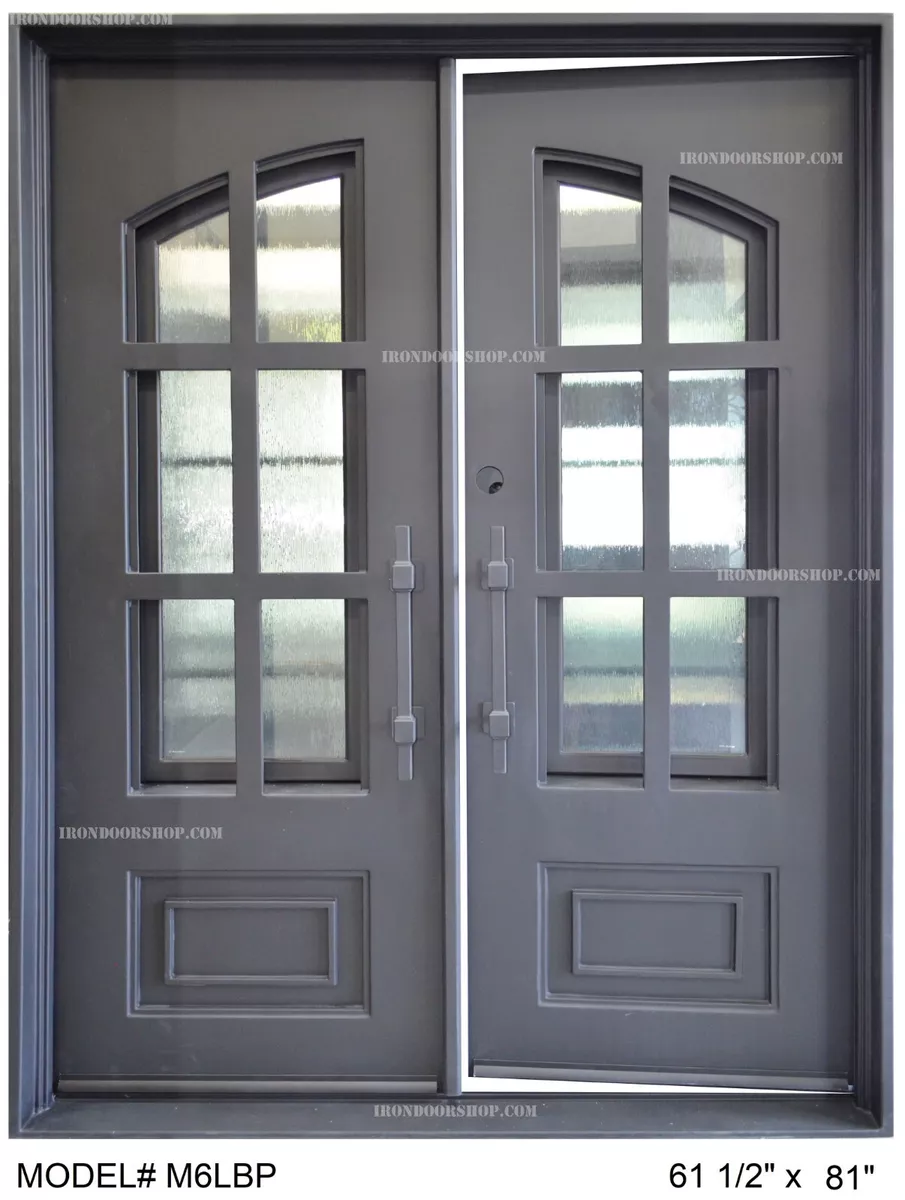 Santiago Modern double steel door with operable glasses Right hand in stock