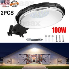 2 PACK LED Barn Yard Street Outdoor Security Light Dusk to Dawn Flood Light 100W