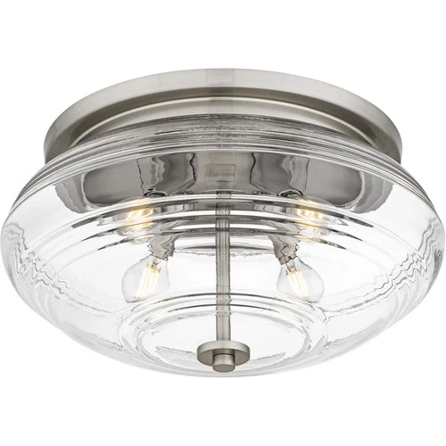 Brushed Nickel  Flush Mount from the Gatonby Collection - Picture 4 of 5