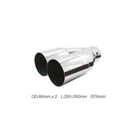 Endrohr Universal Doppelt Gerade Ø88 Inox Ø76Mm Simoni Racing