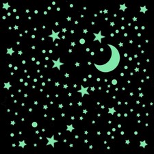 750 Leuchtsterne nachleuchtend mit Mond ⭐ GIGA-SET Sternenhimmel w. d. HP-Folie©