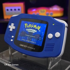Blue Game Boy Advance GBA iPS V5 LCD USB-C 1800 mAh Rechargeable Battery
