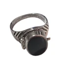 Vintage Locket Ring 925 Sterling Silver Size P Band Fine Jewellery 7.1 Grams