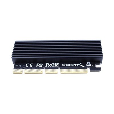 Sabrent NVMe M.2 M-Key 2280 SSM zu PCIe x16-Adapter mit Alu Kühlkörper #313119
