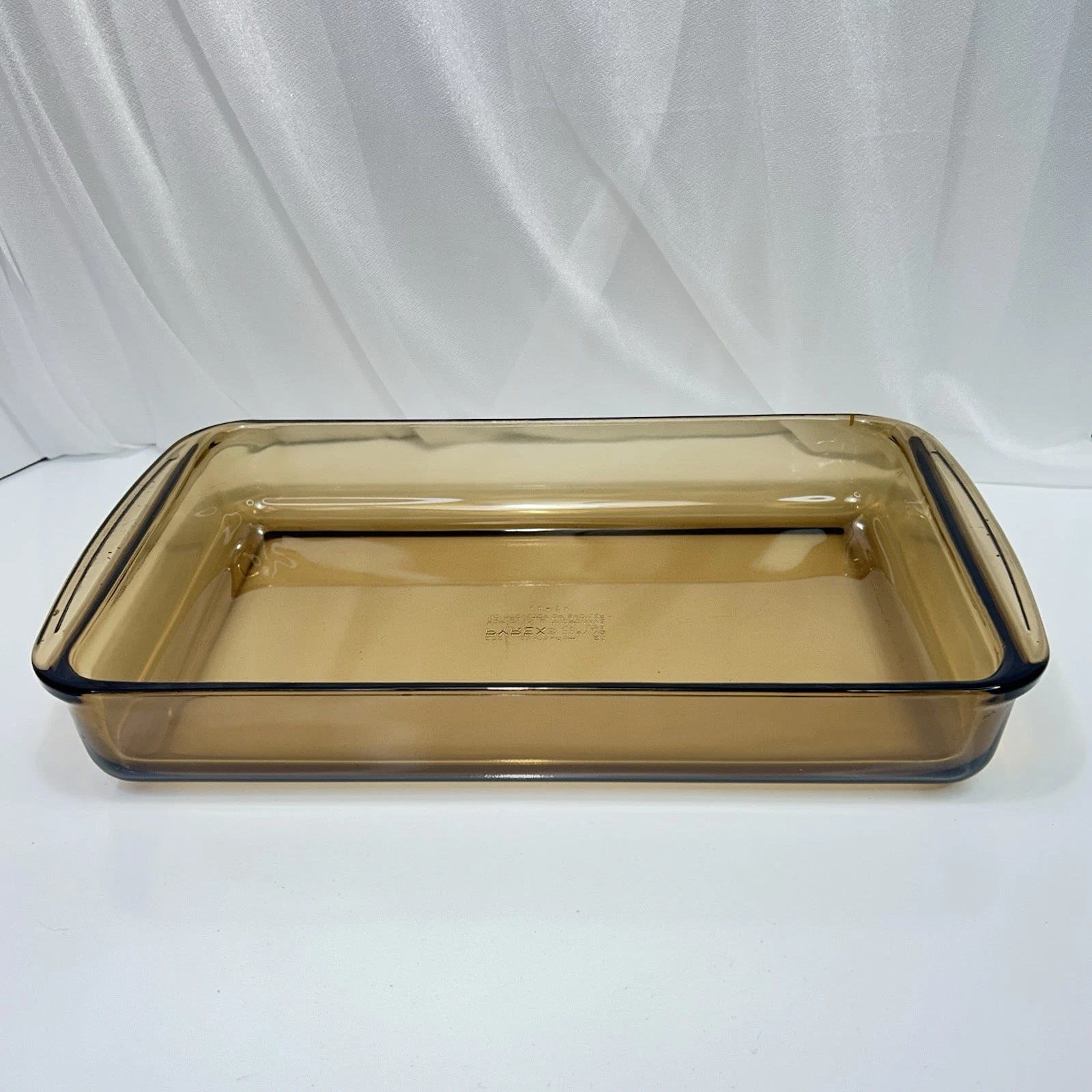 Pyrex Pan 28” x 18” & Pyrex 9” Inch Amber Glass Dish No. 460 VTG Pie Plate