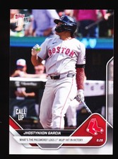 Jhostynxon The Password Garcia Red Sox 1st MLB Hit 2025 Topps NOW #622 Base RC