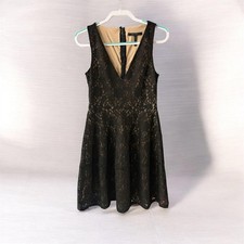 Women's BCBGMAXAZRIA Black Lace Mini Dress Size S